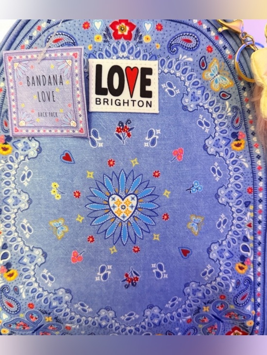Brighton Handbags - Brighton Blue Bandana Love Patterned Backpack